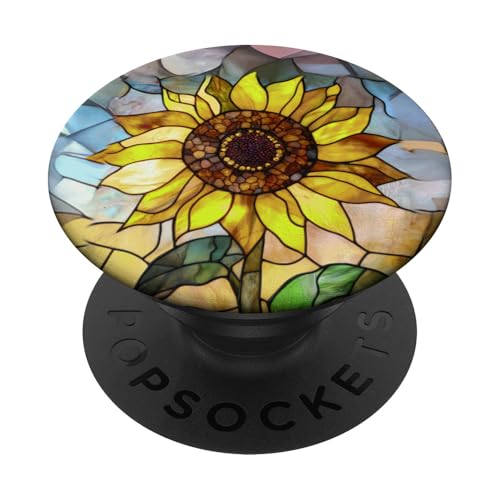 Sonnenblume in Herbsttönen PopSockets Klebender PopGrip von Autumn Sunflower Charm