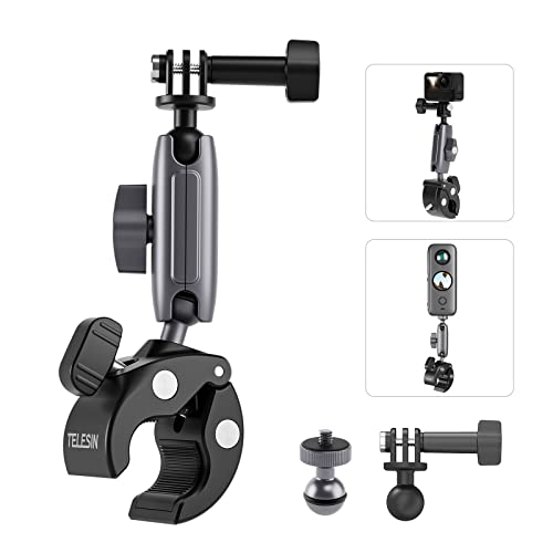 AuyKoo Motorrad Fahrrad Klemmleiste Kamerahalterung mit 360-Grad-Kugelhalterungsclip für Gopro Hero 13 12 11 10 9 8 7 6 5 Insta360 DJI und Andere Action-Kamera AuyKoo Motorrad Fahrrad Klemmleiste Kamerahalterung mit 360-Grad-Kugelhalterungsclip für Gopro Hero 13 12 11 10 9 8 7 6 5 Insta360 DJI und Andere Action-Kamera von AuyKoo