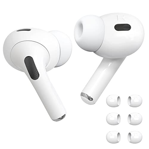 3 Paar Silikon Ohrpolster Earbuds eartips für airpod pro 2.Generation Kopfhörer[in den Ladekoffer Passen] [Anti Scratches](Weiß) von Auyuiiy