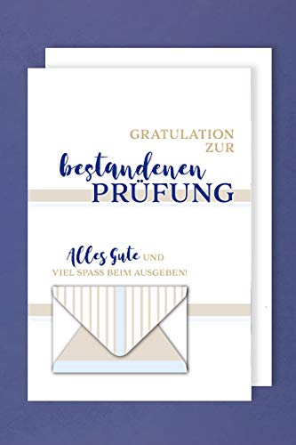 Prüfung Geldkarte Grußkarte Karte Bestanden Gratulation 16x11cm von AvanCarte