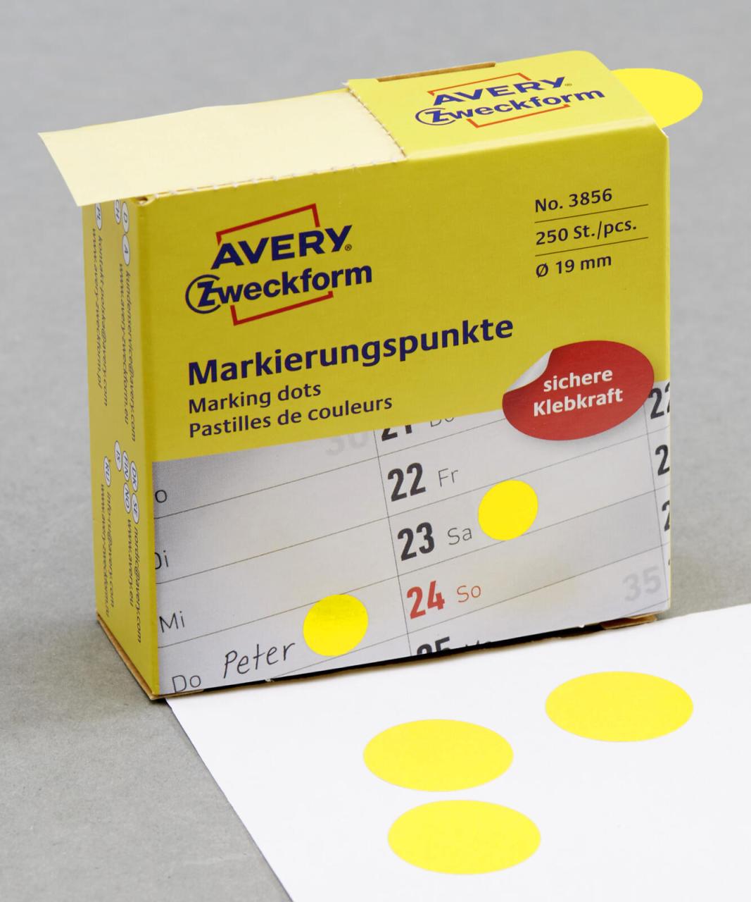 AVERY Zweckform Klebepunkte Ø 19,0 mm gelb von Avery Zweckform