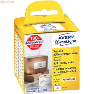 Avery Zweckform Rollenetiketten Versenden 101x54mm VE=110St von Avery Zweckform