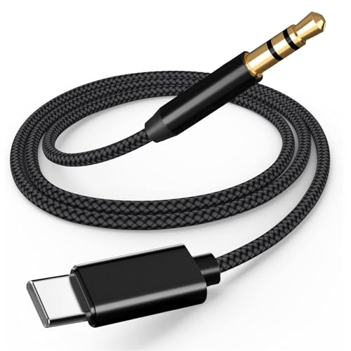 USB C Klinke Aux Kabel Auto Handy 1.2M, USB C auf 3.5mm Jack Klinke Kabel für iPhone 15 Pro Max/15 Plus, Samsung Galaxy S24/S23/S22, Huawei P40/Mate40, Kopfhörer, Home/Car Stereos von Avigers