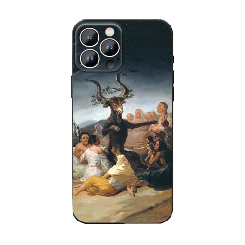 Avistinz Kompatibel mit iPhone 16 Pro Max Hülle, Hexen Sabbath von Francisco Goya, coole Retro-Handyhülle, dünn, stoßfeste Handyhülle von Avistinz