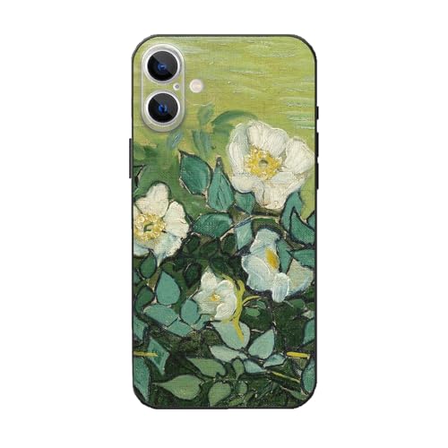 Kompatibel mit iPhone 16 Hülle, Wilde Rosen von Van Gogh berühmte Malerei Handyhülle Blume Slim Stoßfest Handyhülle von Avistinz