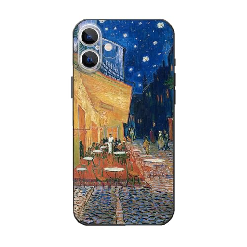 Schutzhülle für iPhone 16 Plus, Café-Terrasse in Arles bei Nacht von Van Gogh, berühmte Malerei, weiche, schlanke, dünne Handyhülle von Avistinz