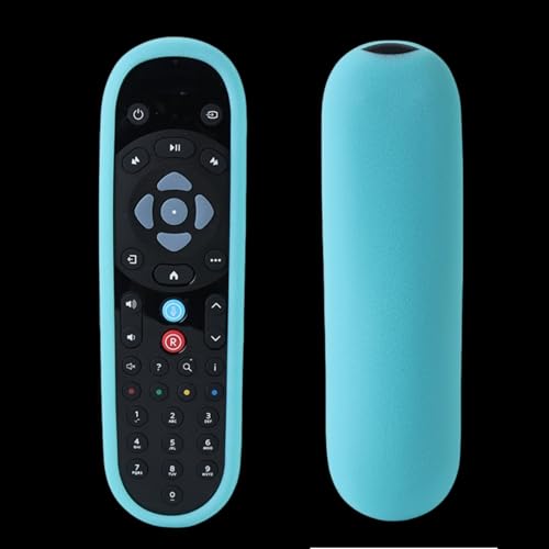 Fernbedienung für Sky Q+ Controller, stoßfest, schützend, kompatibel mit Touch und Non-Touch, hautfreundlich, mit Handschlaufe, leuchtet blau von Avtbeisty