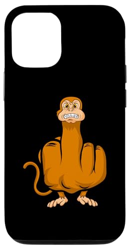 Hülle für iPhone 13 Pro Mittelfinger-Affe von Awesome Animal Gifts Apparel and Accessories