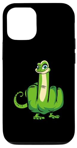 Hülle für iPhone 13 Pro Mittelfinger Eidechse Gecko von Awesome Animal Gifts Apparel and Accessories