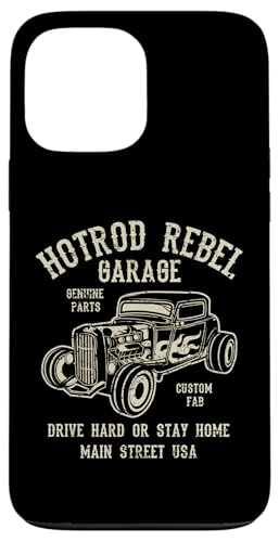 Hülle für iPhone 13 Pro Max Hotrod Rebel Automotive Nostalgie Old Car Distressed Design von Awesome Classic Hotrod Car Designs and Souvenirs