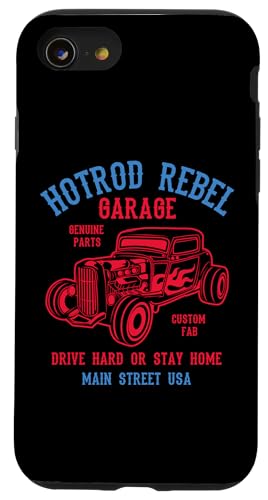 Hülle für iPhone SE (2020) / 7 / 8 Hotrod Rebel Automotive Nostalgie Old Car Design von Awesome Classic Hotrod Car Designs and Souvenirs