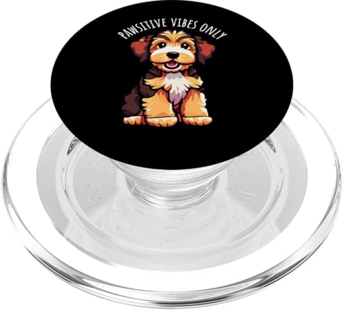 Pawsitive Vibes Only lustiger süßer süßer Welpe Hund Cartoon PopSockets PopGrip für MagSafe von Awesome Cute and Adorable Puppy Dog Designs