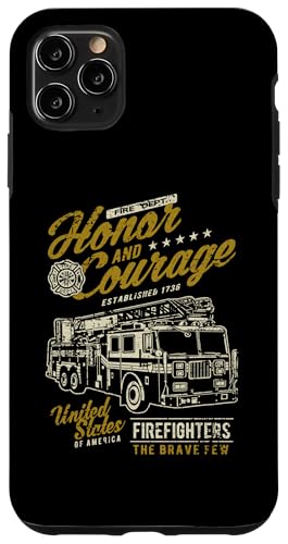 Hülle für iPhone 11 Pro Max Honor and Courage Feuerwehrmann Feuerwehrauto Design von Awesome Firefighter Fire Dept. Fire Truck Designs