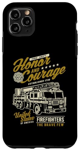 Hülle für iPhone 11 Pro Max Honor and Courage Feuerwehrmann Feuerwehrauto Design von Awesome Firefighter Fire Dept. Fire Truck Designs