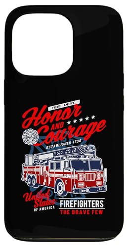 Hülle für iPhone 13 Pro Honor and Courage Feuerwehrmann Feuerwehrauto Design von Awesome Firefighter Fire Dept. Fire Truck Designs