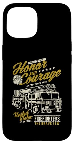 Hülle für iPhone 15 Honor and Courage Feuerwehrmann Feuerwehrauto Design von Awesome Firefighter Fire Dept. Fire Truck Designs