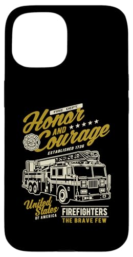 Hülle für iPhone 15 Honor and Courage Feuerwehrmann Feuerwehrauto Design von Awesome Firefighter Fire Dept. Fire Truck Designs