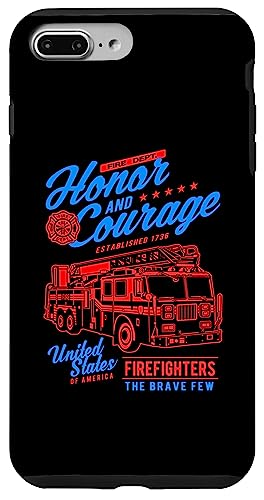 Hülle für iPhone 7 Plus/8 Plus Honor and Courage Feuerwehrmann Feuerwehrauto Design von Awesome Firefighter Fire Dept. Fire Truck Designs