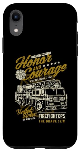 Hülle für iPhone XR Honor and Courage Feuerwehrmann Feuerwehrauto Design von Awesome Firefighter Fire Dept. Fire Truck Designs