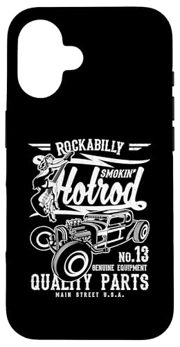 Hülle für iPhone 16 Retro-Vintage-Stil Hotrod Used-Look von Awesome Hotrod Classic Car Designs