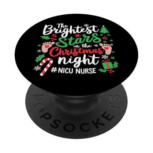 Die hellsten Sterne in der Weihnachtsnacht Xmas Nicu Nurse PopSockets Klebender PopGrip von Awesome Nicu Christmas Nicu Nurse Designs