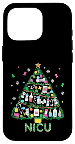 Hülle für iPhone 16 Pro Neugeborene Intensivstation Xmas Nicu Krankenschwester Weihnachtsbaum von Awesome Nicu Christmas Nicu Nurse Designs