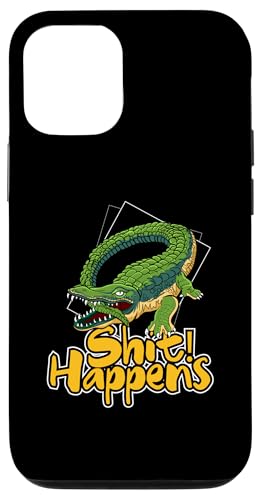 Hülle für iPhone 13 Pro Crocodile - Shit Happens von Awesome Shit Happens Apparel and Accessories