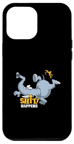 Hülle für iPhone 13 Pro Max Elefant rutscht auf Banane - Shit Happens von Awesome Shit Happens Apparel and Accessories