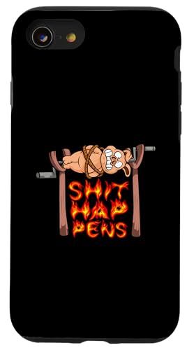 Hülle für iPhone SE (2020) / 7 / 8 Spanferkel am Kamin zum Grillen – Shit Happens von Awesome Shit Happens Apparel and Accessories