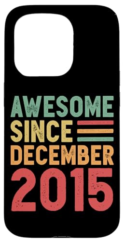 Hülle für iPhone 15 Pro Tolles Geschenk zum 10. Geburtstag von Dezember 2015 von Awesome Since December Retro Birthday Gifts