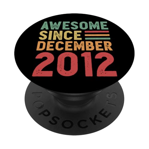 Tolles Geschenk zum 13. Geburtstag von Dezember 2012 PopSockets Klebender PopGrip von Awesome Since December Retro Birthday Gifts