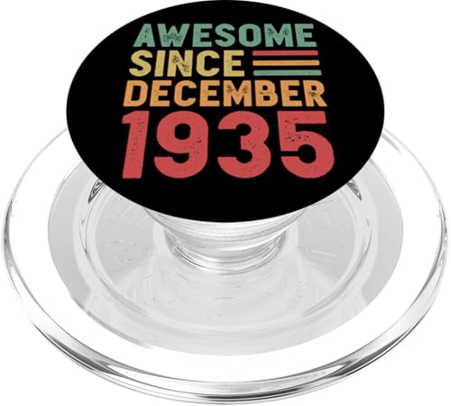 Tolles Geschenk zum 90. Geburtstag von Dezember 1935 PopSockets PopGrip für MagSafe von Awesome Since December Retro Birthday Gifts