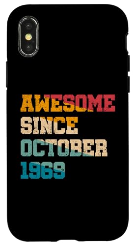 Hülle für iPhone X/XS Tolles Geschenk seit Oktober 1969, 55 Jahre alt, 55. Geburtstag von Awesome Since Funny Birthday Gifts Store By Mj