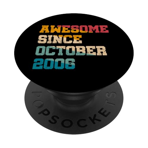 Tolles Geschenk für 18. Geburtstag im Oktober 2006 PopSockets mit austauschbarem PopGrip von Awesome Since Funny Birthday Gifts Store By Mj