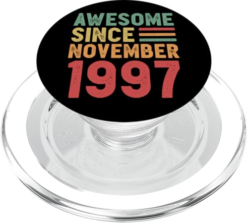 Tolles Geschenk zum 30. Geburtstag von November 1997 PopSockets PopGrip für MagSafe von Awesome Since November Retro Birthday Gifts