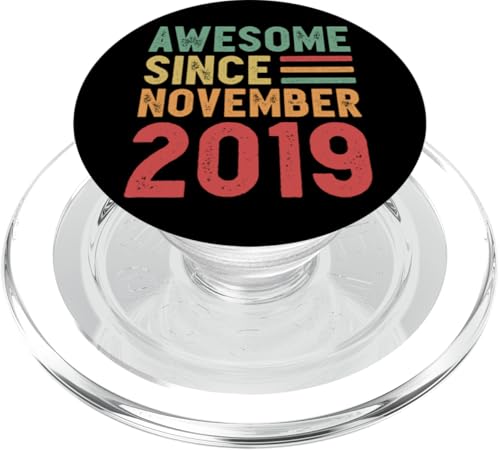 Tolles Geschenk zum 6. Geburtstag seit November 2019 PopSockets PopGrip für MagSafe von Awesome Since November Retro Birthday Gifts