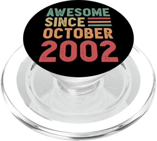 Tolles Geschenk zum 22. Geburtstag von Oktober 2002 PopSockets PopGrip für MagSafe von Awesome Since October Retro Birthday Gifts