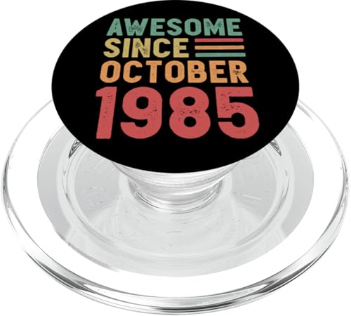 Tolles Geschenk zum 40. Geburtstag von Oktober 1985 PopSockets PopGrip für MagSafe von Awesome Since October Retro Birthday Gifts