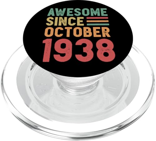 Tolles Geschenk zum 90. Geburtstag von Oktober 1938 PopSockets PopGrip für MagSafe von Awesome Since October Retro Birthday Gifts