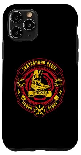 Hülle für iPhone 11 Pro Skateboard Rebel für Skateboarder Retro Distressed Design von Awesome Skateboard Designs for Skaters