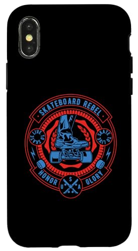 Hülle für iPhone X/XS Skateboard Rebel für Skateboarder Retro von Awesome Skateboard Designs for Skaters