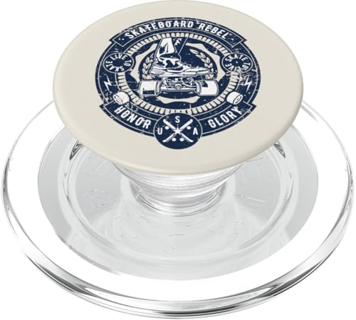 Skateboard Rebel für Skateboarder Retro Distressed Design PopSockets PopGrip für MagSafe von Awesome Skateboard Designs for Skaters