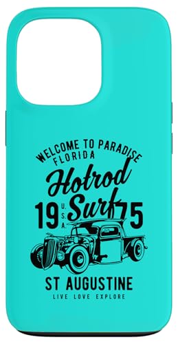 Hülle für iPhone 13 Pro St. Augustine Florida, Retro-Hotrod-Surf-Design von Awesome St. Augustine Florida Souvenirs Designs