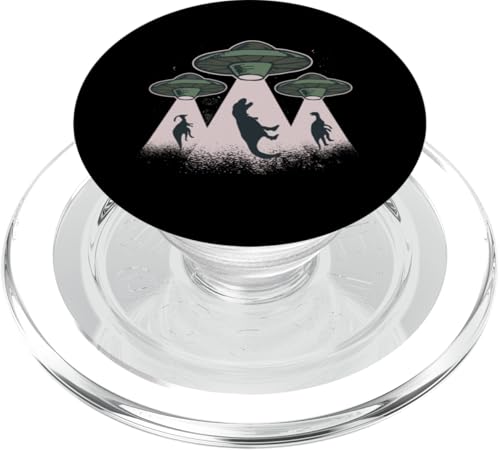 Dino mit Alien und Ufo PopSockets PopGrip für MagSafe von Awesome Ufo in Space Apparel & Accessories