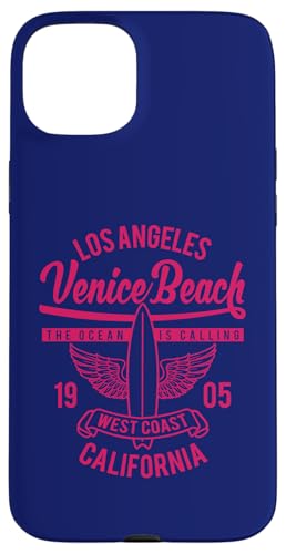 Hülle für iPhone 15 Plus Venice Beach, Kalifornien, Retro-Vintage-Surfdesign von Awesome Venice Beach CA Souvenirs and Designs