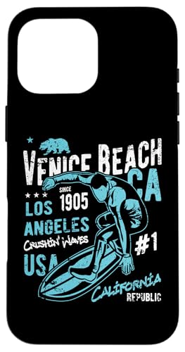 Hülle für iPhone 16 Pro Max Venice Beach California Retro Vintage Used-Look von Awesome Venice Beach CA Souvenirs and Designs