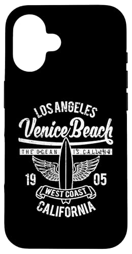 Hülle für iPhone 16 Venice Beach California, Vintage-Surf-Design im Retro-Look von Awesome Venice Beach CA Souvenirs and Designs