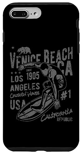 Hülle für iPhone 7 Plus/8 Plus Venice Beach California Retro Vintage Used-Look von Awesome Venice Beach CA Souvenirs and Designs