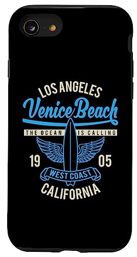 Hülle für iPhone SE (2020) / 7 / 8 Venice Beach, Kalifornien, Retro-Vintage-Surfdesign von Awesome Venice Beach CA Souvenirs and Designs