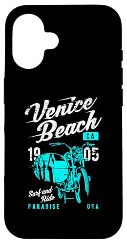 Venice Beach California Retro Vintage Used-Look Hülle für iPhone 16 von Awesome Venice Beach CA Souvenirs and Designs